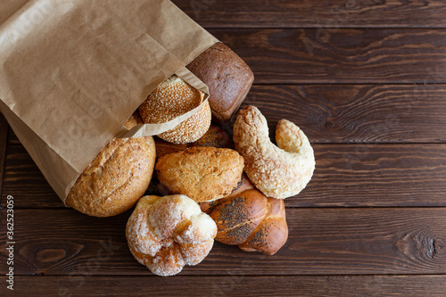 Bread and bakery in paperbag