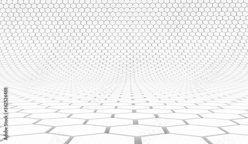 Sota hexagon 3D background texture. 3d rendering illustration. Futuristic abstract background.