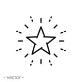 star icon, quality concept, premium rating, thin line web symbol on white background - editable stroke vector illustration eps10