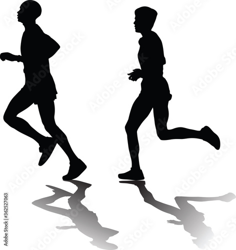 man and woman as a runner
