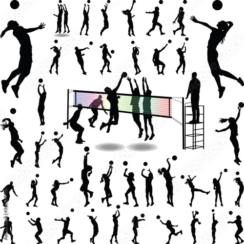 volleyball man and woman player