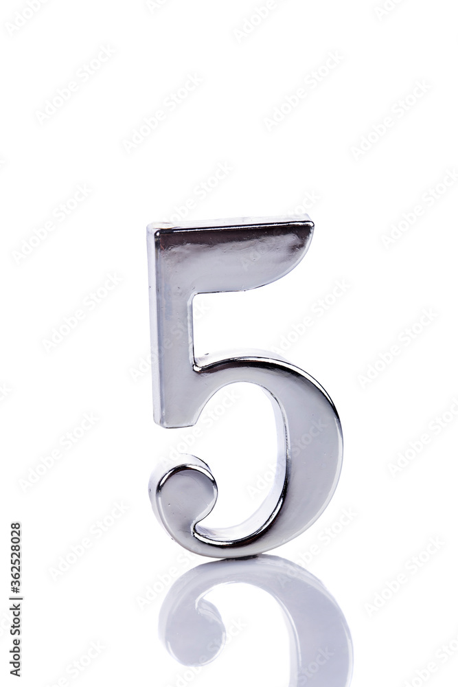Silver chrome number 5 Silver chrome number 5