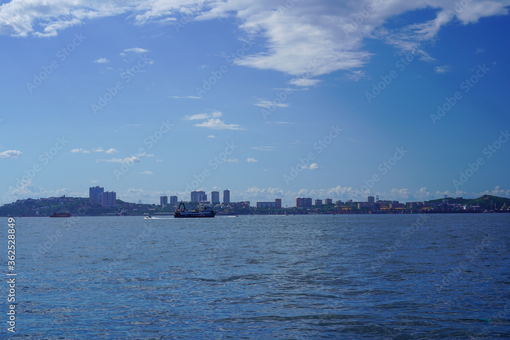 Seascape in blue tones. The natural background Seascape in blue tones. The natural background