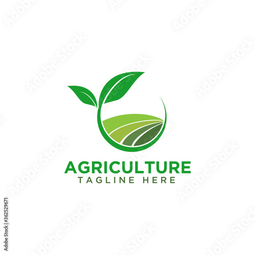 agriculture farm logo design illustration vector template