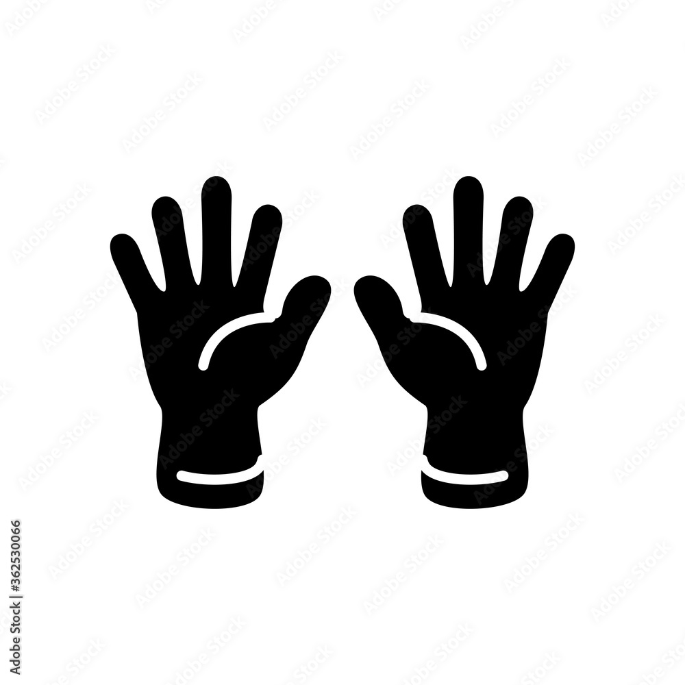 Obraz premium hand gloves icon vector symbol template