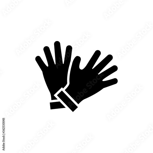 hand gloves icon vector symbol template