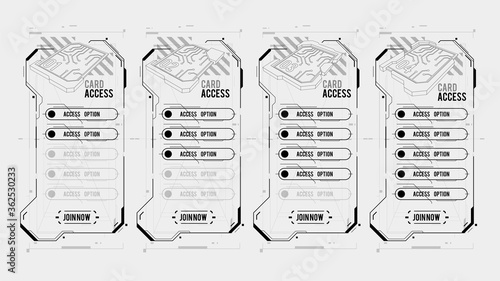 Tariff plans in a futuristic design. Price list, hosting plans and web boxes banners design. interface for the site. ui ux vector banner for web app.