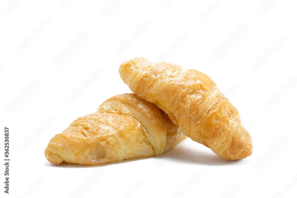 tasty croissant isolated on white background