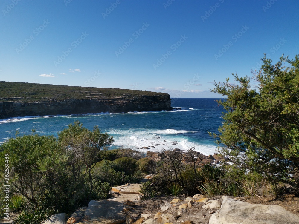 Beautiful coastal trail near Wattamolla Beach, Royal National Park, New South Wales, Australia