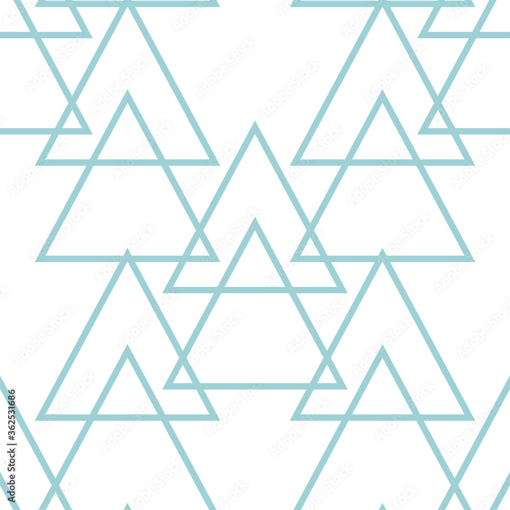 Blue geometric design on white seamless background Blue geometric design on white seamless background
