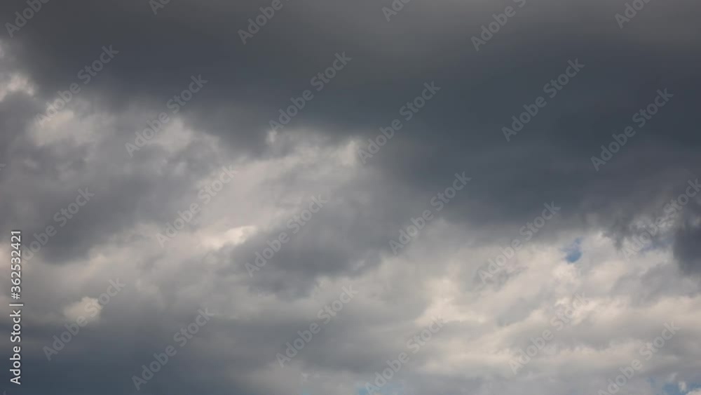 Dark Clouds with Blue Sky Timelapse