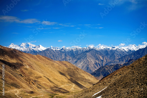 Landscape at the Khardungla pass, The highest road in the world, Leh Ladakh, India