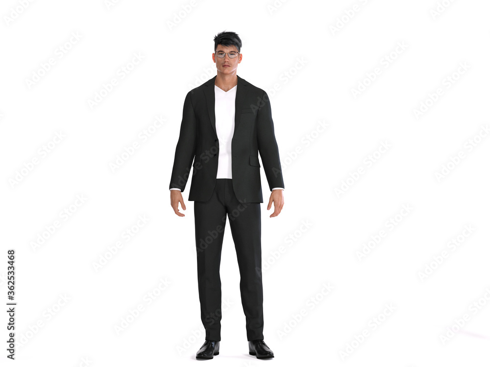 3D render : a man pose in casual business suit with white background,isolated 3D render : a man pose in casual business suit with white background,isolated