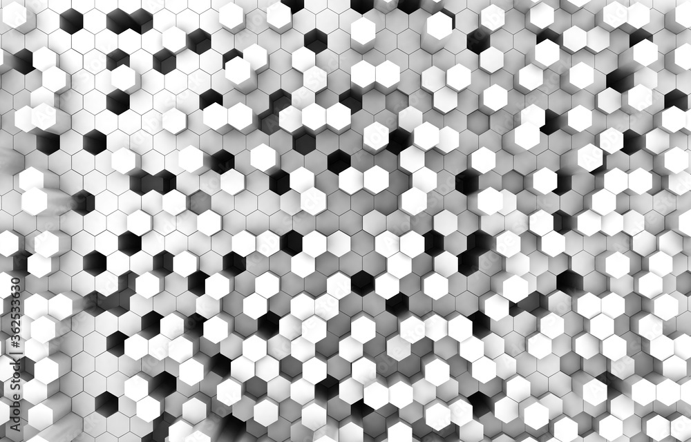 Duo tone hexagon 3D background texture. 3d rendering illustration. Futuristic abstract background. Duo tone hexagon 3D background texture. 3d rendering illustration. Futuristic abstract background.