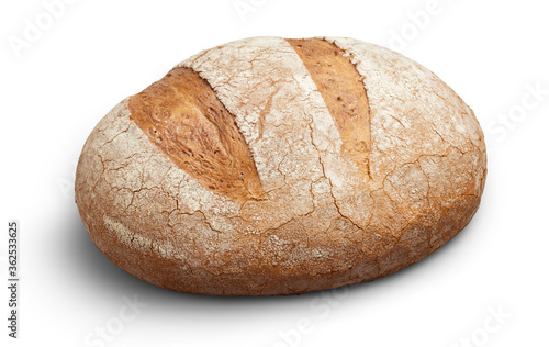 Tela Loaf of bread on white with clipping path