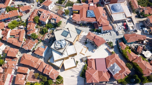 Aerial view of the city buildings  photo