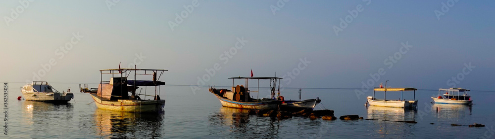 Boats in the middle of the sea