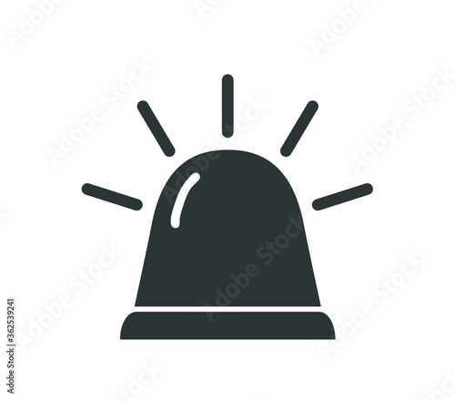 Alarm icon. Siren icon.  Polis alarm icon. 