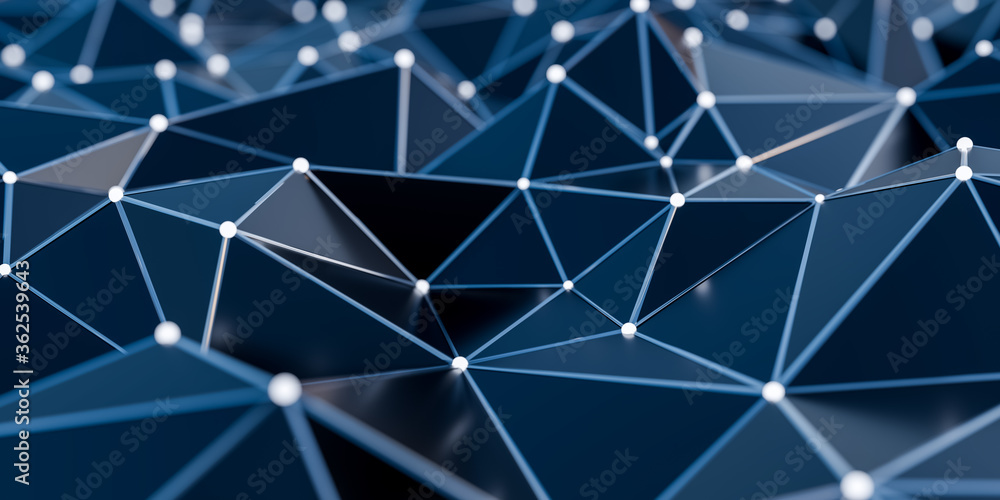Abstract connection structure with connecting dots and lines - 3d rendering Abstract connection structure with connecting dots and lines - 3d rendering