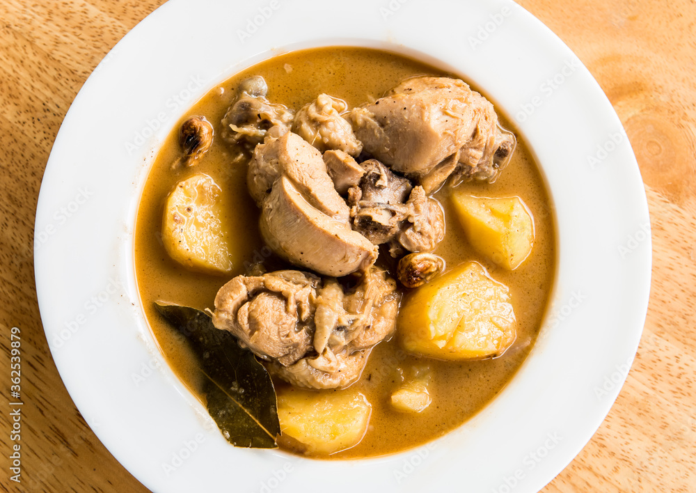 Chicken with coconut milk curry , Thai famous food Chicken with coconut milk curry , Thai famous food