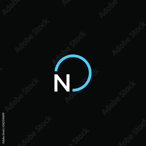 n letter vector logo abstract template photo