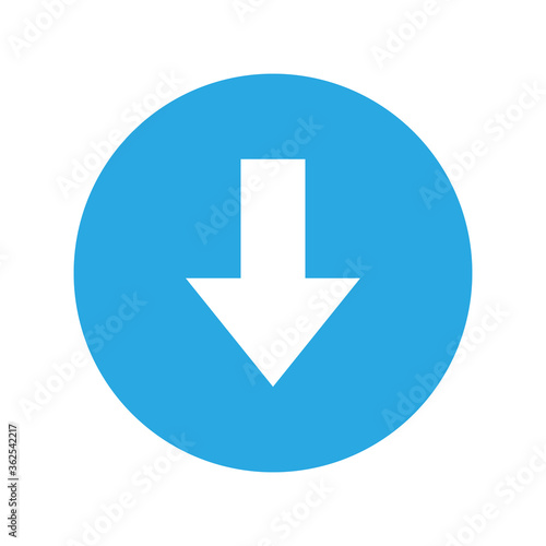 Down arrow icon. down arrow symbol. Vector illustration