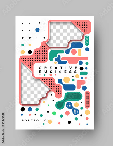 Brochure, flyer, magazine cover page & poster template, vector illustration.