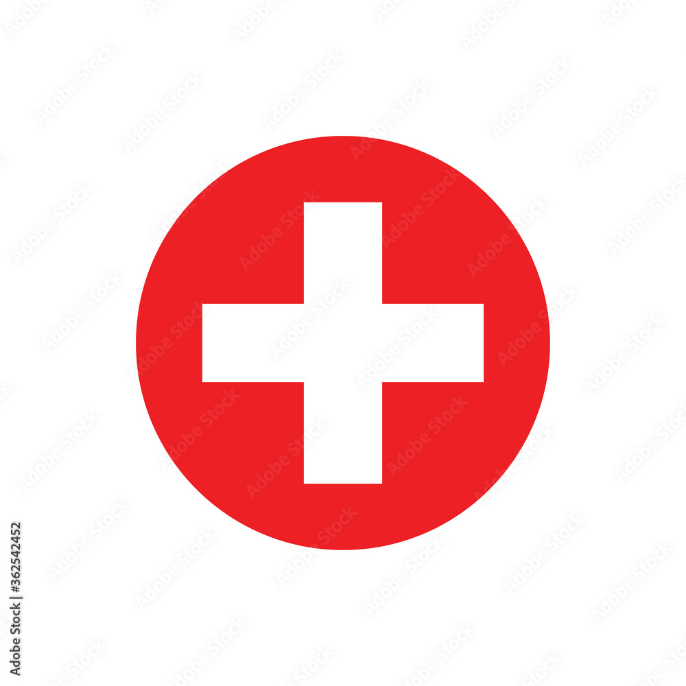 red cross icon. red cross symbol. Vector illustration red cross icon. red cross symbol. Vector illustration