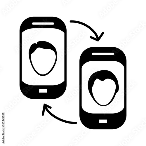 video call icon design,flat trendy style collection