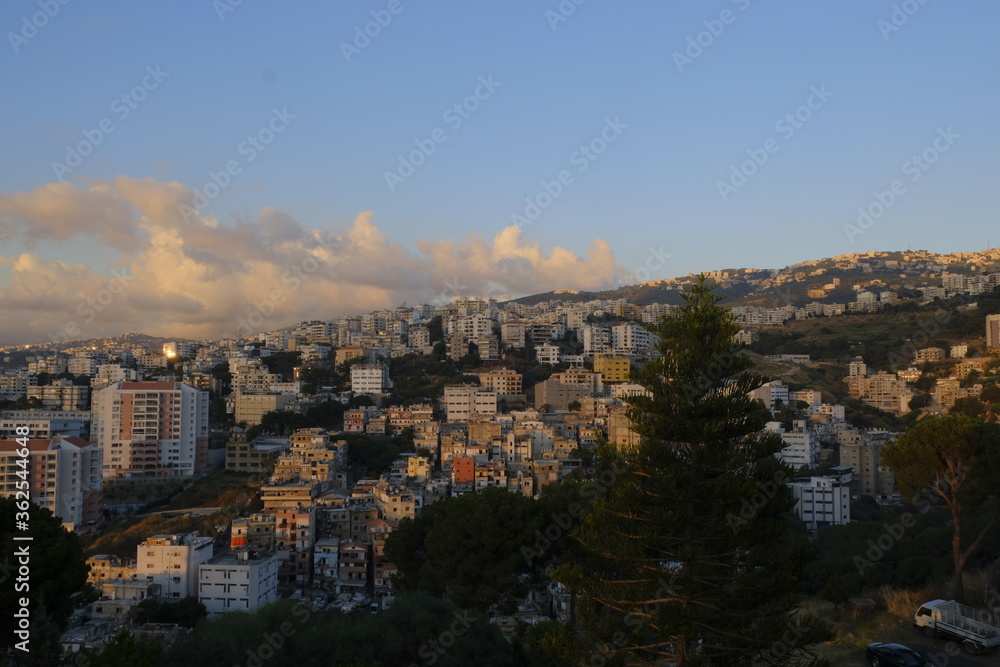 panoramic view of the city in Lebanon