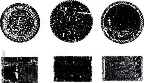 Grunge post Stamps Collection,  Banners, Insignias , Logos, Icons, Labels and Badges Set . vector distress textures.blank shapes.