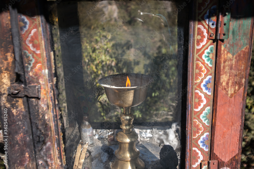 Tibetan prayer lamp