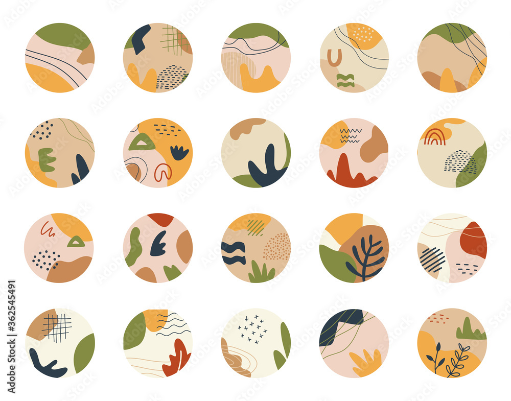 Set of various vector highlight covers. Abstract backgrounds Set of various vector highlight covers. Abstract backgrounds