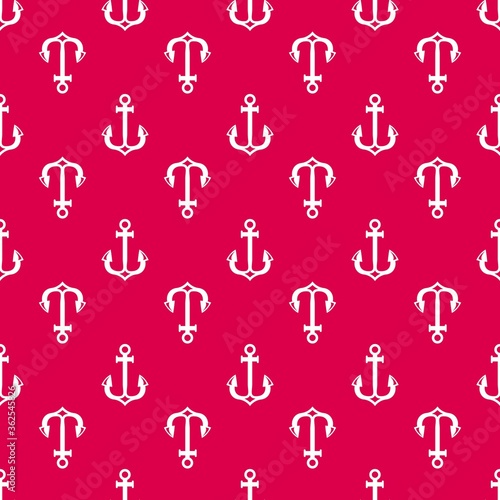 Vector anchor seamless pattern