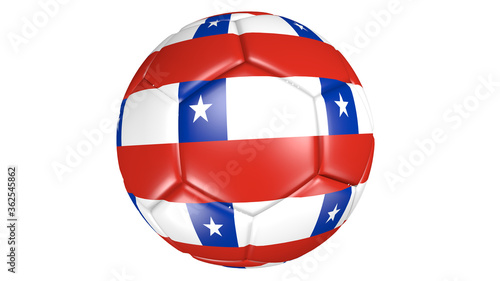 Soccer ball with multiple flags of Chile