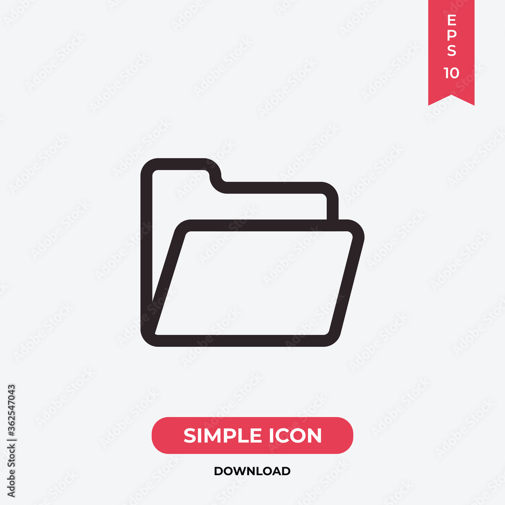 Folder icon vector. File sign