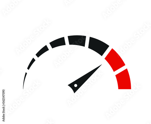 Speedometer icon.  Speed increase vector design. 