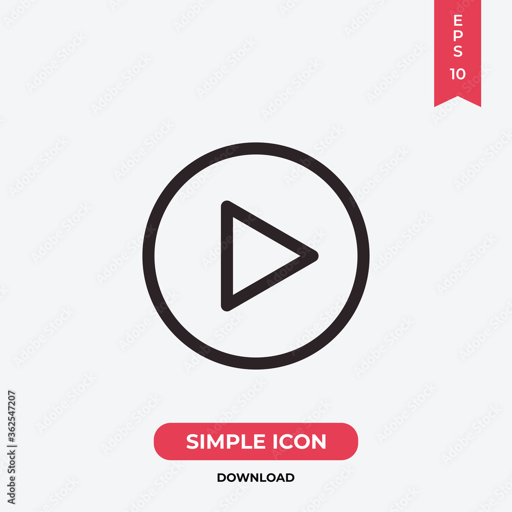 Play icon vector. Media sign Play icon vector. Media sign