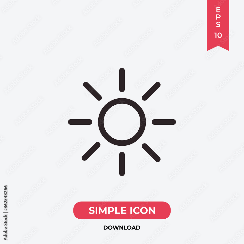 Sun icon vector. Sunny sign Sun icon vector. Sunny sign