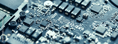 Chip of laptop, closeup