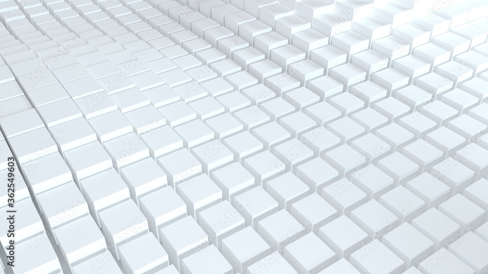 Abstract geometric white background with cubes Abstract geometric white background with cubes