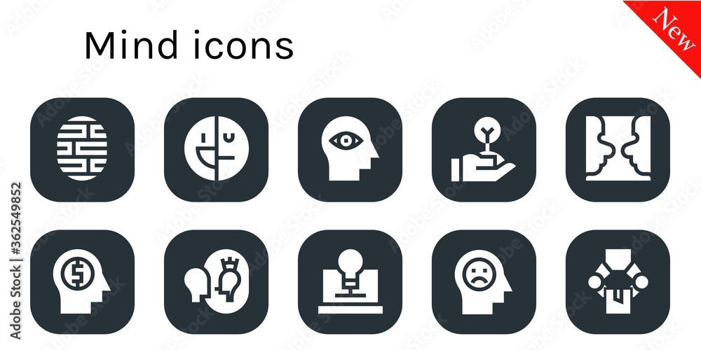 mind icon set mind icon set