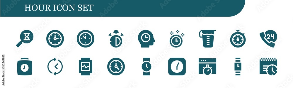 hour icon set hour icon set