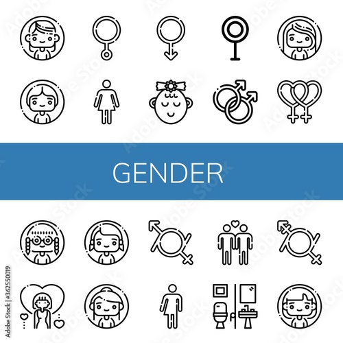 Set of gender icons