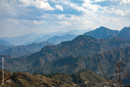 beautiful landscape of shimla valley, Himachal Pradesh, India.