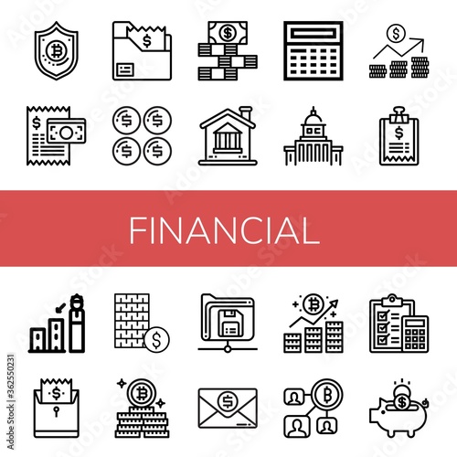 Set of financial icons