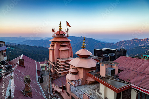 View of temple at Shimla, Himachal Pradesh, India photo