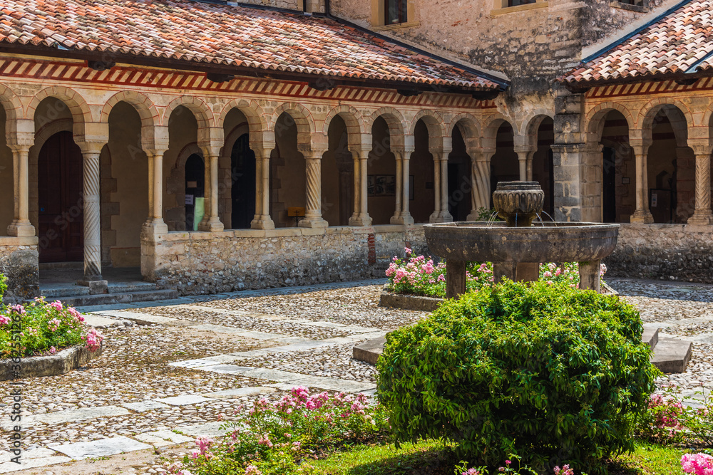 Fototapeta premium Ancient Abbey of Follina. Immersion in the cloister and in history. Treviso