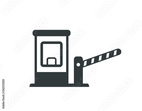Police check post  icon.  Police checkpoint vector illustration. 