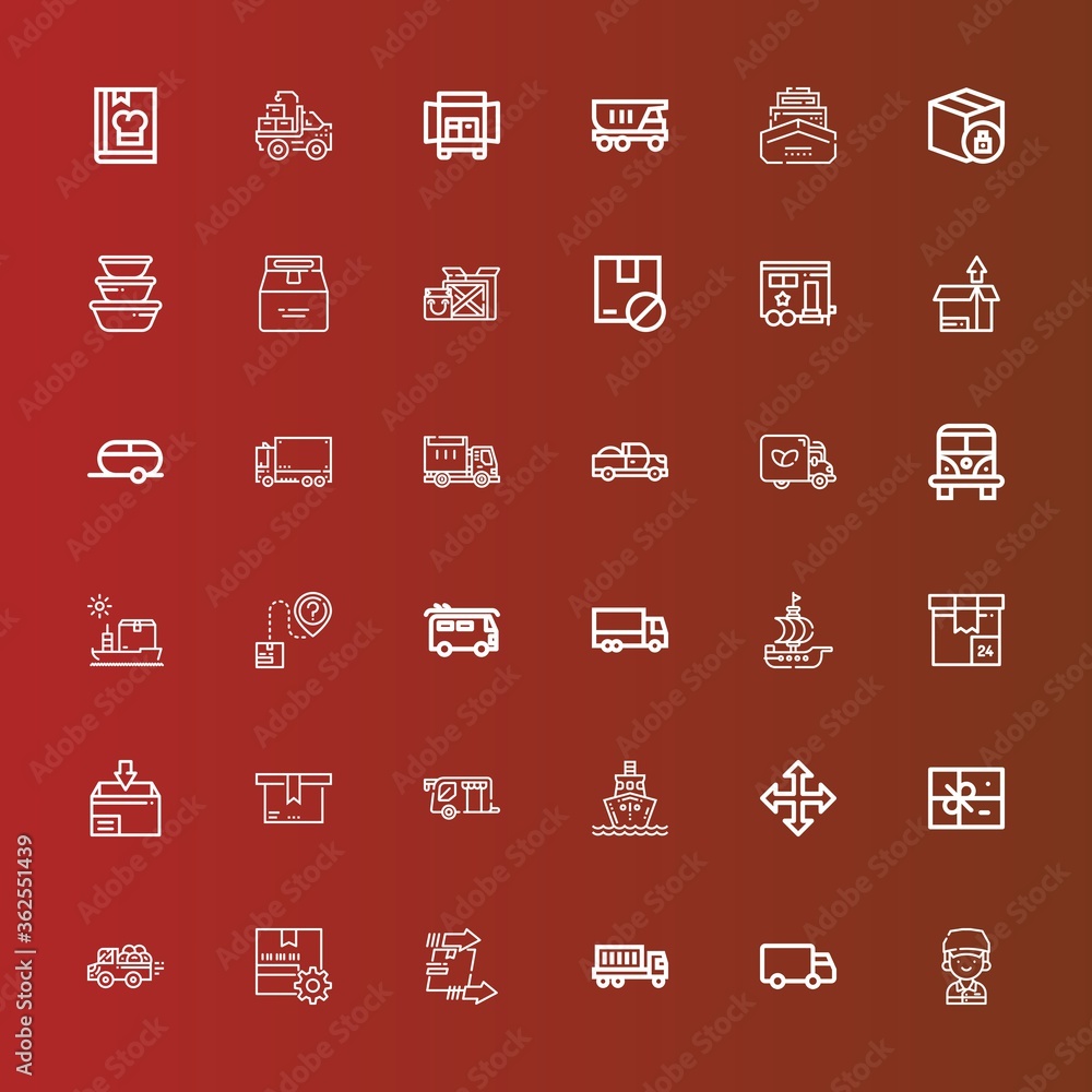 Editable 36 delivering icons for web and mobile Editable 36 delivering icons for web and mobile